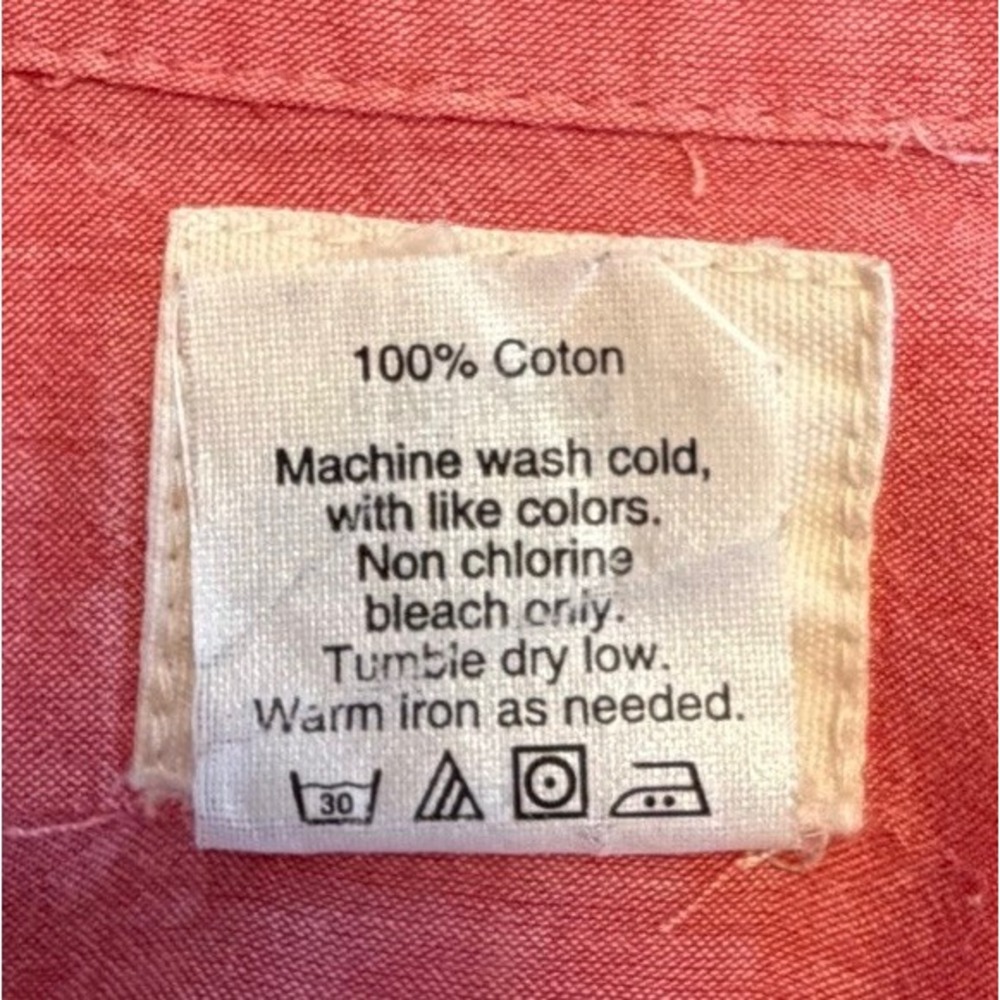 Vtg J Crew Cotton Perfect Shirt Small Pink Preppy Casual Workcore Roll Tab - Picture 5 of 6